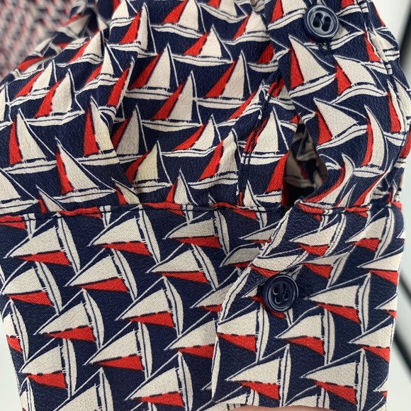 Joie silk sailboat print long sleeve blouse small - Picture 3 of 8